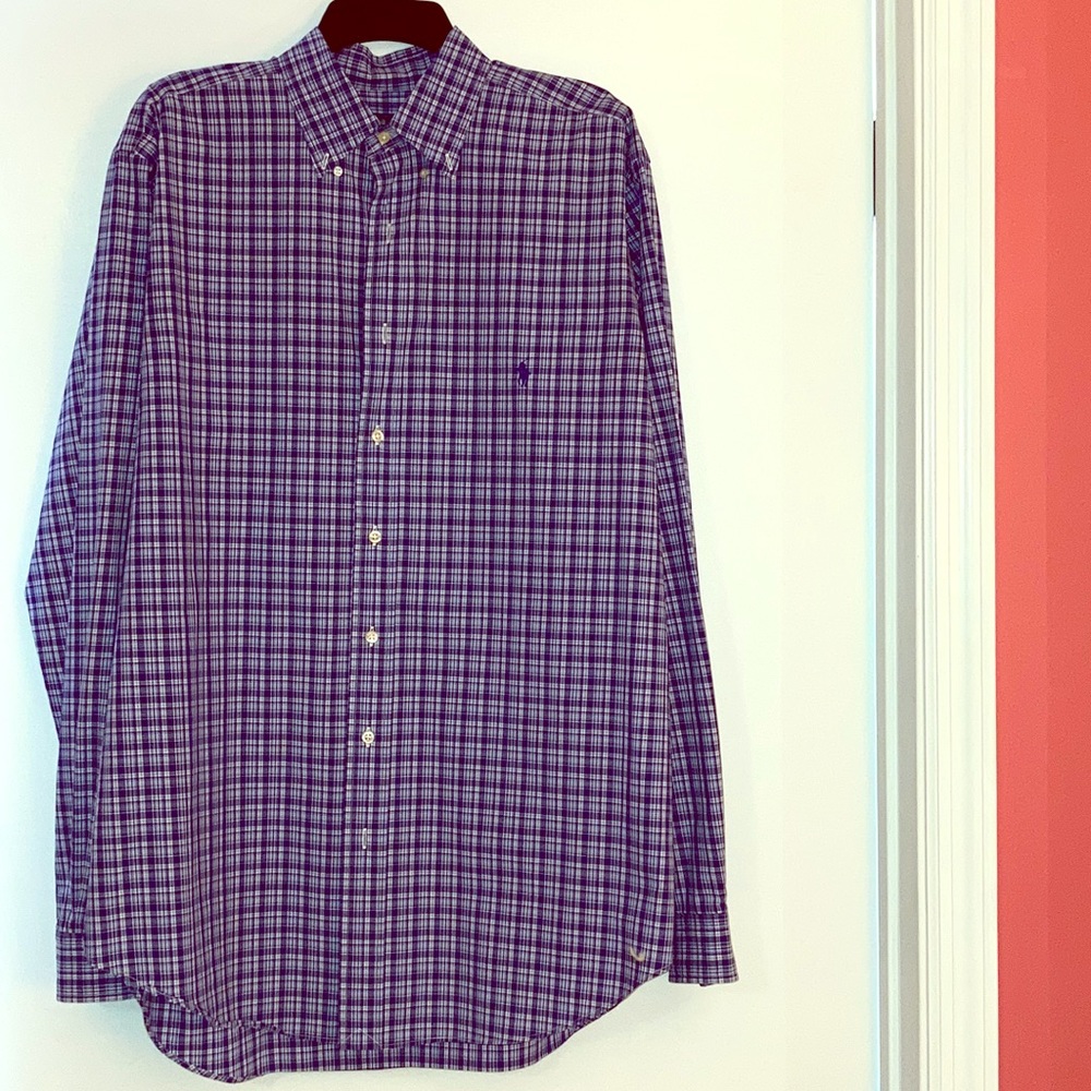 Ralph Lauren polo dress shirt, color Blue